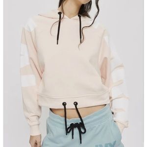 Ivy Park Baby Pink Pull Over Logo Hoodie Medium